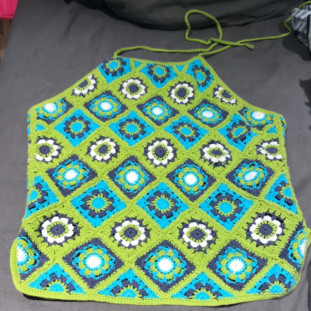Vibrant crochet halter top